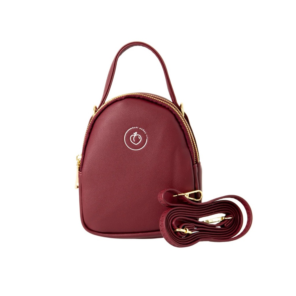 For the peach • Burgundy Faux Leather Bag